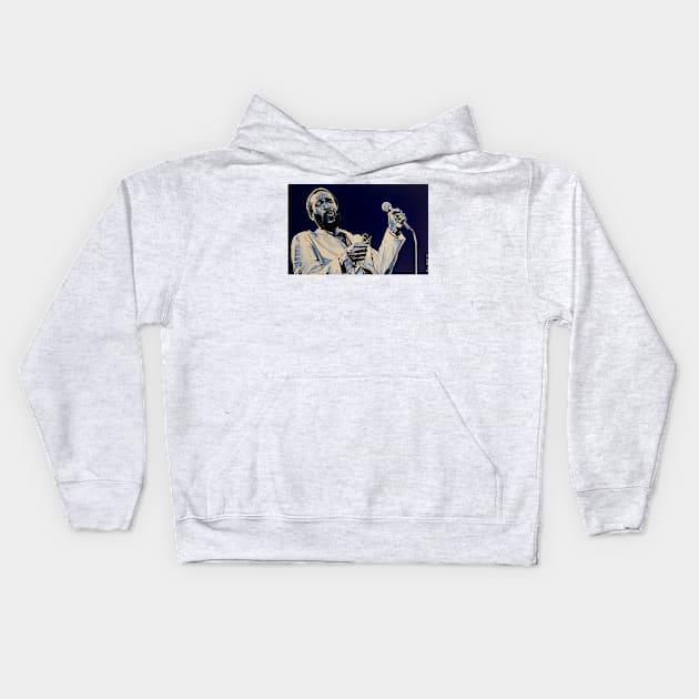 Marvin Gaye Kids Hoodie by BryanWhipple